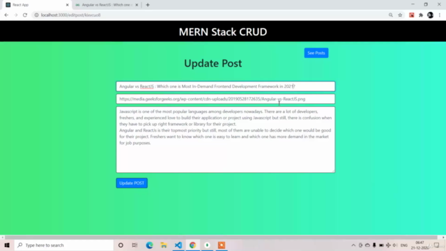 MERN Stack Basics for Beginners 2021 – Screenshot 4