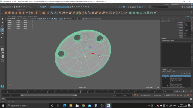 Maya 3D Masterclass - Modeling a 3D Sci-Fi Vehicle in Maya – Screenshot 2