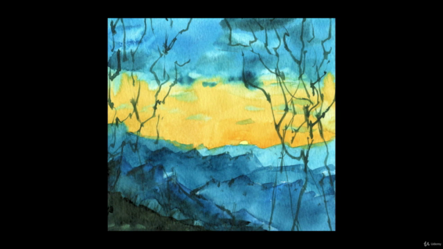 Atmospheric Watercolor Mountain Landscapes For Beginners – Screenshot 4
