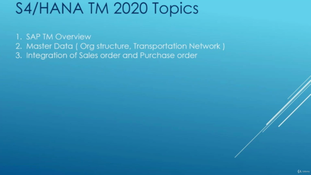 SAP S/4HANA TM (Transportation Management) 2020 Functional – Screenshot 1