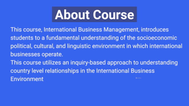 Fundamentals of International Business Management – Screenshot 1