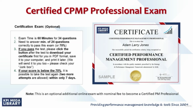 Certified Performance Management Professional (CPMP) – Screenshot 4