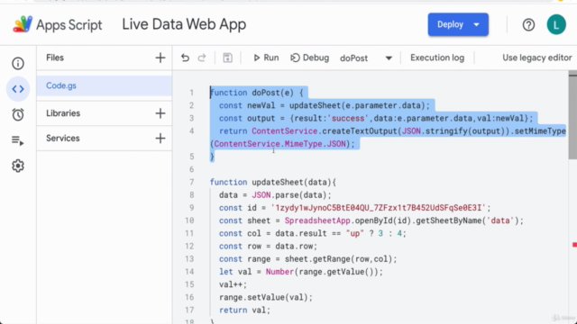 Google Spreadsheet Data API Apps Script Code JSON JavaScript - Screenshot_04