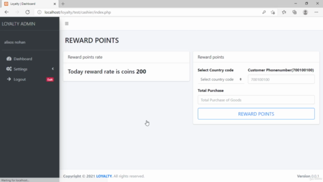 Learn PHP and MYSQL- Build a Customer Loyalty Reward System. - Screenshot_04
