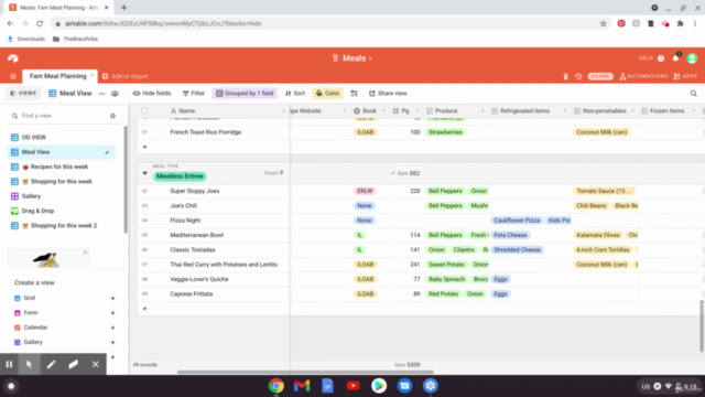 Meal Plan and Grocery List Builder with Airtable – Screenshot 1
