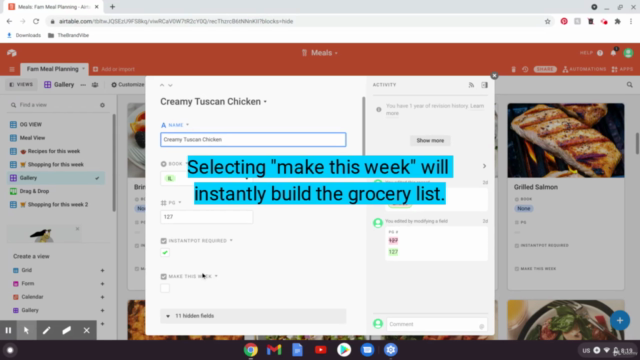 Meal Plan and Grocery List Builder with Airtable – Screenshot 2