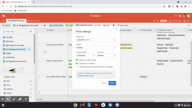 Meal Plan and Grocery List Builder with Airtable – Screenshot 4