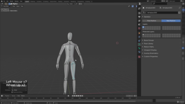 BLENDER 2.9 - Rigging und Skinning 2021 – Screenshot 3