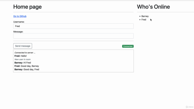 Working with WebSockets in Go (Golang) – Screenshot 2