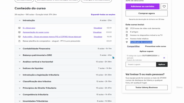 Contabilidade Financeira, Análise de Balanço e DRE + 4 curso – Screenshot 3