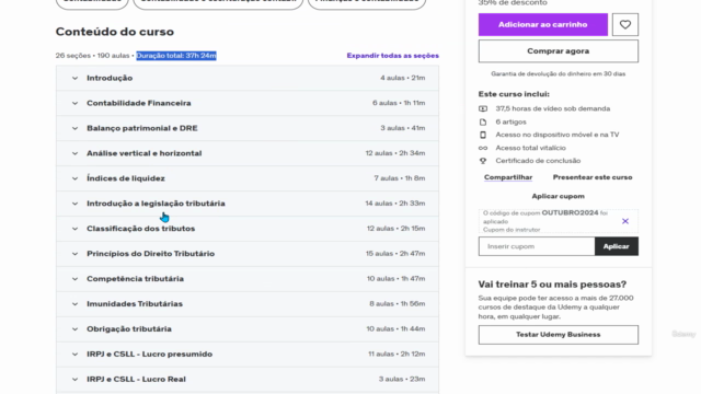 Contabilidade Financeira, Análise de Balanço e DRE + 4 curso – Screenshot 4