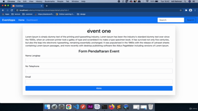 Membuat website event - PHP MYSQL – Screenshot 2