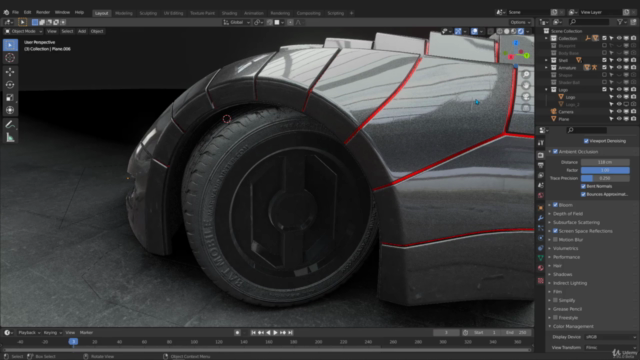 Blender: Create and rig realistic Batmobile from A to Z – Screenshot 3