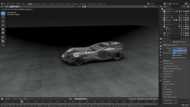 Blender: Create and rig realistic Batmobile from A to Z – Screenshot 4