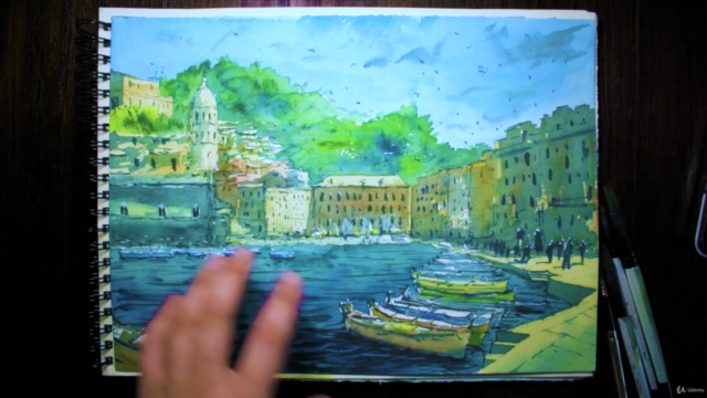 Cinque Terre in Watercolor: Complexity to Loose Painting – Screenshot 1