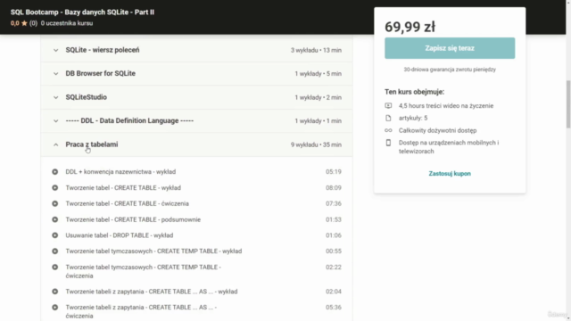 SQL Bootcamp - Bazy danych SQLite - Part II – Screenshot 2