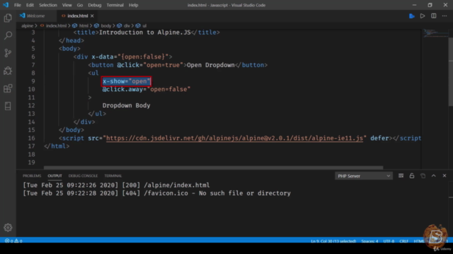 Learning Alpine.JS – Screenshot 3