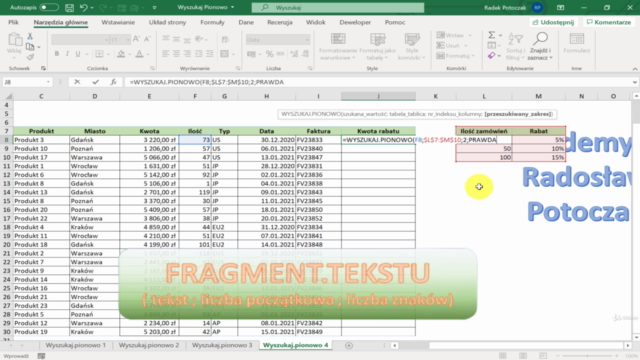 MS Excel Najbardziej przydatne funkcje – Screenshot 3