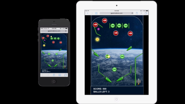 Create a Space Pinball Game in Construct 2 – Screenshot 2