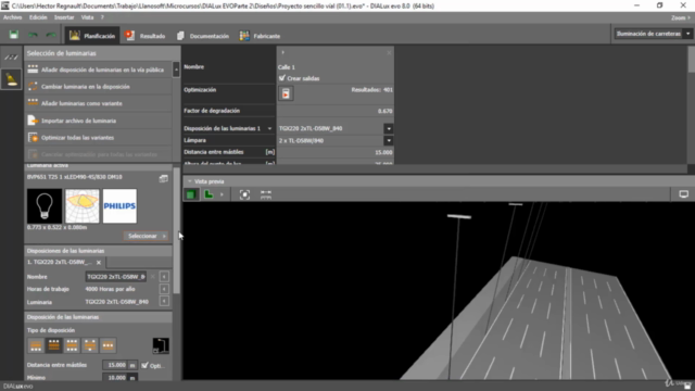 DIALux EVO Alumbrado Vial y Arquitectónico – Screenshot 2