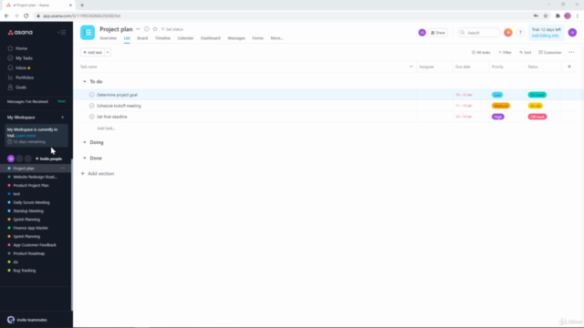 Asana - Project Management - Intermediate to Advanced – Screenshot 1