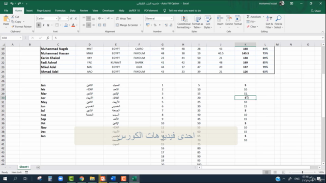 Microsoft Excel 2019 - كورس اكسيل من البدايه حتي الاحتراف – Screenshot 4