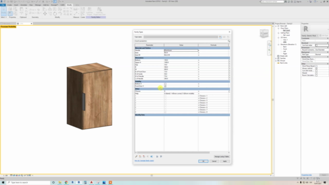 Create a parametric wardrobe in Revit Family from scratch – Screenshot 4