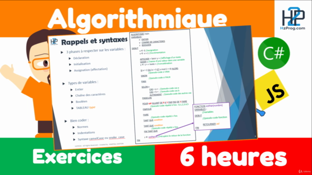 40 exercices d'algorithmique (pseudo-code et programme) – Screenshot 1