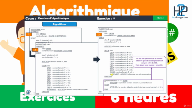 40 exercices d'algorithmique (pseudo-code et programme) – Screenshot 2