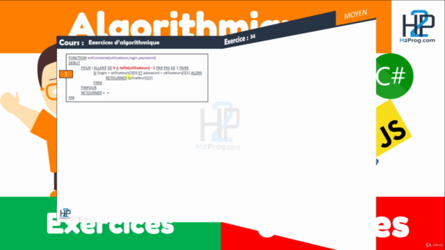 40 exercices d'algorithmique (pseudo-code et programme) – Screenshot 4