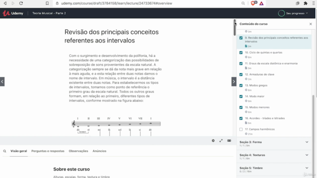 Teoria Musical: estruturação, forma e timbre – Screenshot 2