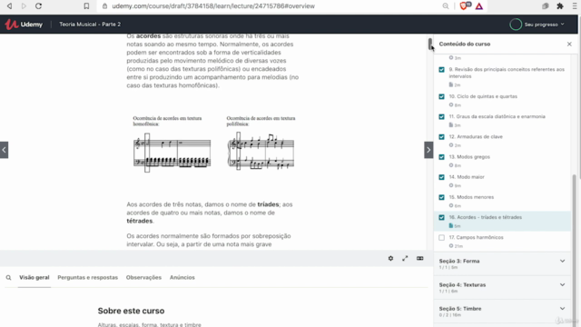 Teoria Musical: estruturação, forma e timbre – Screenshot 3