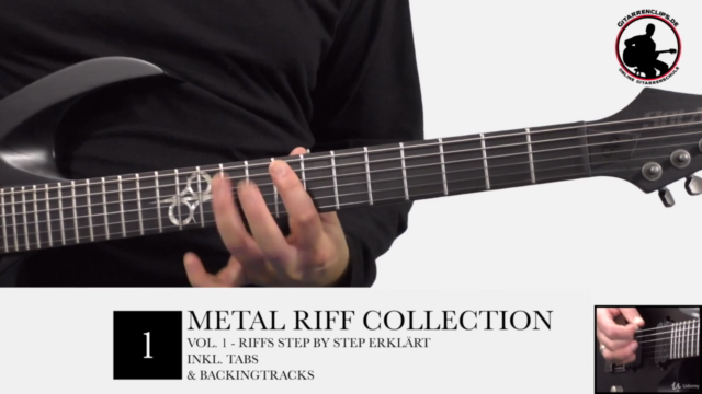 E-Gitarre lernen - Metalriff Collection - Vol.1 - Teil 3/4 – Screenshot 1