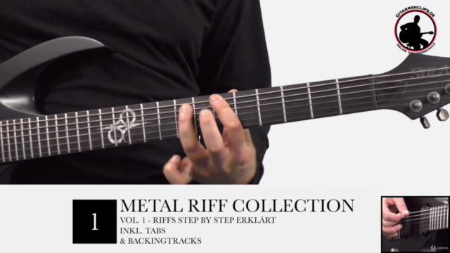 E-Gitarre lernen - Metalriff Collection - Vol.1 - Teil 3/4 – Screenshot 2