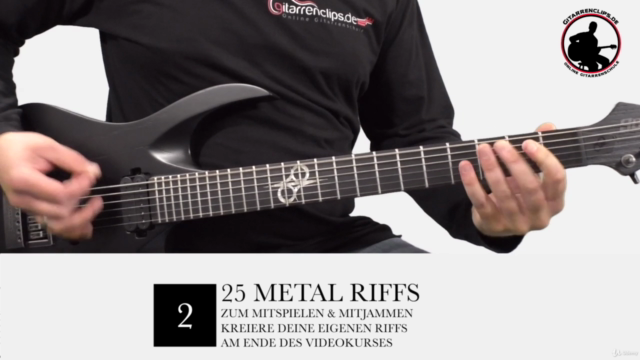 E-Gitarre lernen - Metalriff Collection - Vol.1 - Teil 3/4 – Screenshot 3