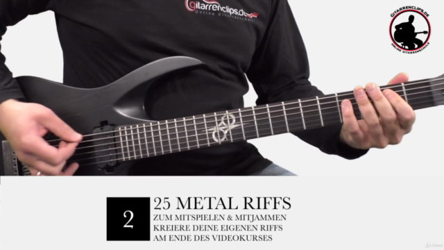 E-Gitarre lernen - Metalriff Collection - Vol.1 - Teil 3/4 – Screenshot 4