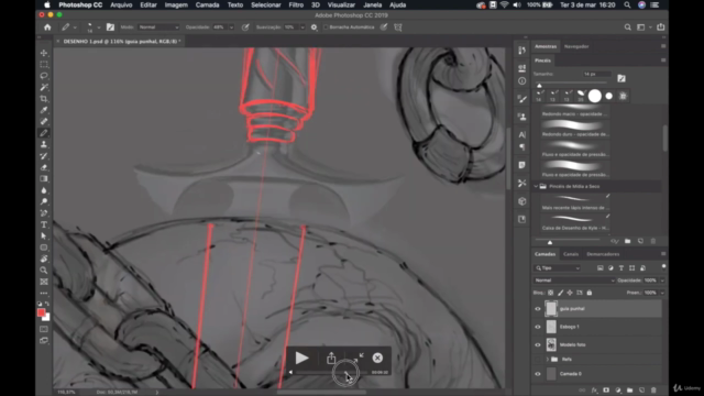 Monte e Desenhe Estampas e Tatuagens com Photoshop CC – Screenshot 2