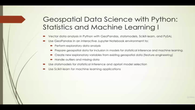 Geospatial Data Science: Statistics and Machine Learning I – Screenshot 1