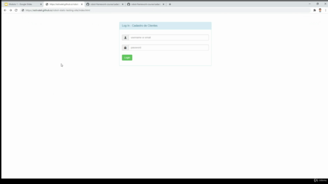 Testes Automatizados Usando Robot Framework – Módulo 1 – Screenshot 2