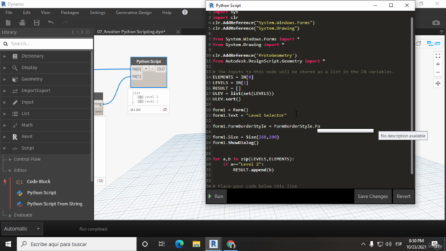 BIM Dynamo Revit Python Programing for User Interphase – Screenshot 2