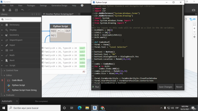 BIM Dynamo Revit Python Programing for User Interphase – Screenshot 3