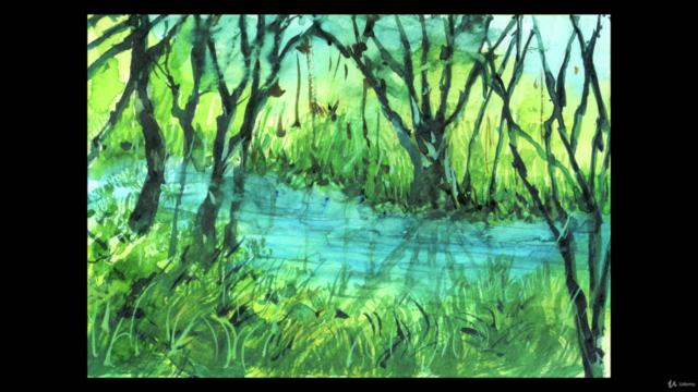 Watercolor Sketching: Natural Landscapes (Trees and Water) – Screenshot 1