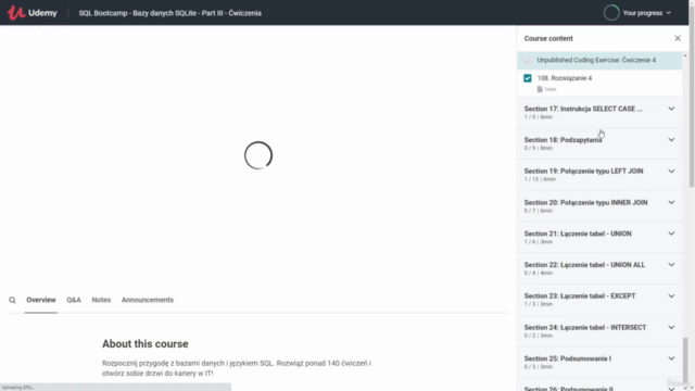 SQL Bootcamp - Bazy danych SQLite - Part III - Ćwiczenia – Screenshot 4