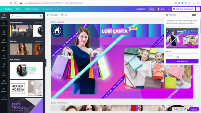 Sıfırdan Profesyonel Web Tasarımı | Canva – Screenshot 3