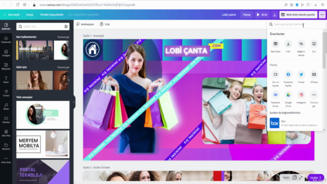 Sıfırdan Profesyonel Web Tasarımı | Canva – Screenshot 4