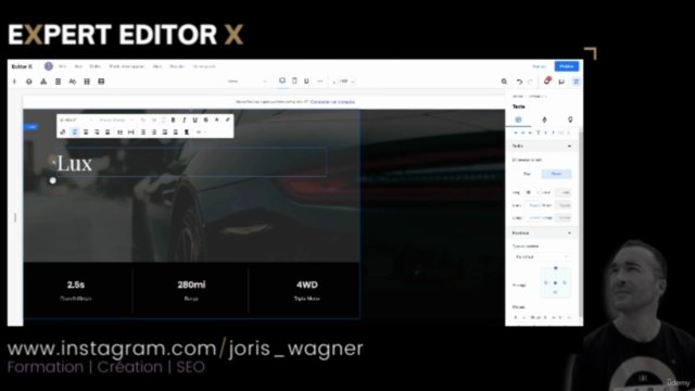 Logiciel migré Editor X, le CMS professionnel – Screenshot 1