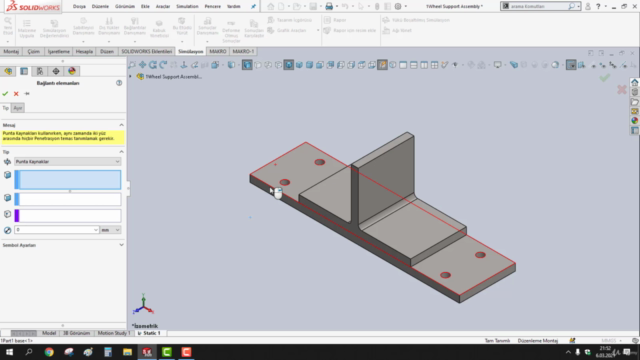 SOLİDWORKS SİMULATİON İLERİ SEVİYE PARÇA VE MONTAJ ANALİZİ – Screenshot 1