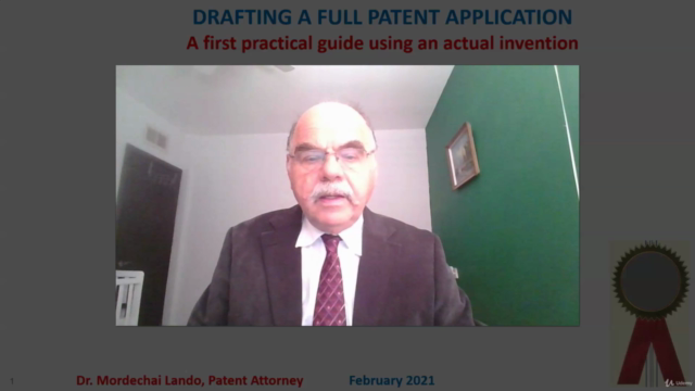 Drafting a full patent application – Screenshot 1