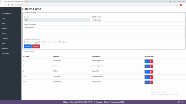 Master Asp.Net MVC (ADO.NET + 3 Capas + Store Procedures) C# – Screenshot 2