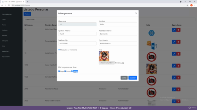 Master Asp.Net MVC (ADO.NET + 3 Capas + Store Procedures) C# – Screenshot 3